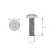 M4 (4mm x 5mm) Pozi Pan Head Machine Screws -