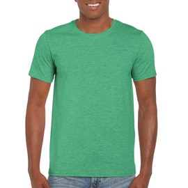 Fashion Gildan 64000 Tee Shirt Heather Irish Green Medium