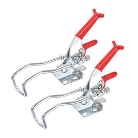 sourcing map 771lbs Adjustable Draw Latch Galvanized Iron Hook Bolt Self-Lock Toggle Clamp, 2 Pcs