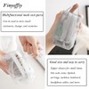 Finyoffiy 3pcs Portable Square Mesh Storage Bag,Zippered Mesh Cosmetic Bag,Small