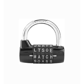 Shiwaki Secure Password Padlock, 5-Digit Combination Lock, Security Padlock for Gym Locker, Toolbox, Fences, Bicycle, Travel Suitcase Security Password Lock - Black