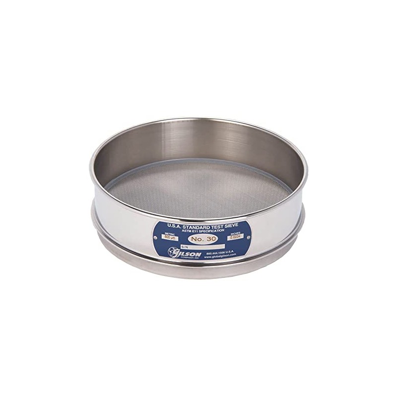 Gilson Performer V8SF #35 Stainless Steel Sieve, 35, 8" Diameter,