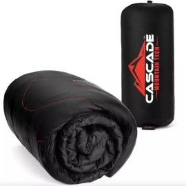 Cascade Mountain Tech Adventure Blanket Black 70" x 60" Brand New