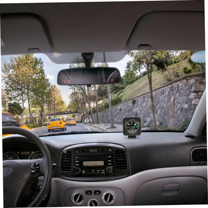 Kichvoe Car Compass Ball Dash Mount Compass for Vehicles Durable