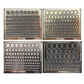 Cicogna Etching Parts, Set of 4 Plastic Models, Detail-up Mold, Gundam, Gunpla, Stainless Steel Parts