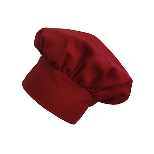 Adjustable Red Twill Chef's Hat