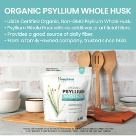 Himalaya Himalaya Organic Psyllium Whole Husk, Natural Daily Fiber Supplement, Regularity, Appetite Management, USDA Certified Organic, Non-GMO, 56-Tablespoon Supply, Unflavored, 12 Oz