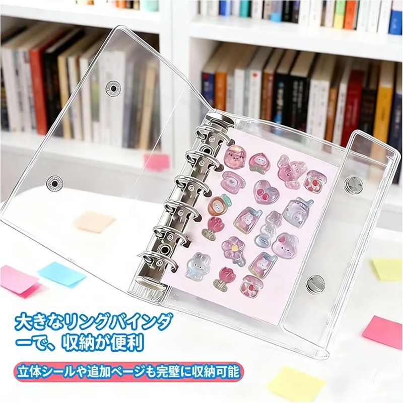 Seal Notebook, Transparent, A7, Girls, Boys, Removable Binder, Notebook, Clear