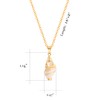 POTESSA Boho Seashell Pendant Necklace for Women Natural Beach Conch