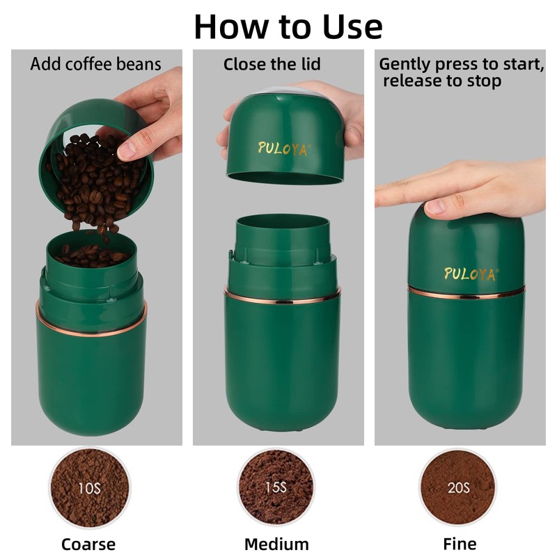 PULOYA Coffee Grinder Electric for Beans, Spices, Herbs, Grains and