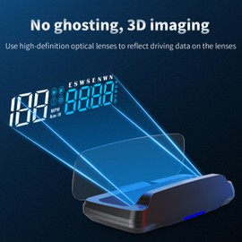Heads-Up Display Digital Speedometer GPS Speedometer for Car Color Changing Ambient Light Displays Speed Direction Travel Time Distance  Overspeed Alarm Fatigue Driving Reminder