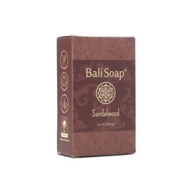 Bali Soap - Sandalwood Natural Soap Bar for Men & Women - Vegan, Handmade, Exfoliating Soap - 6 Pack, 3.5 Oz each