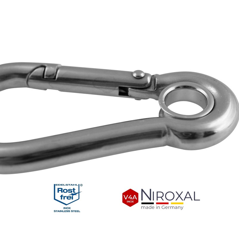 Pack of 50 Carabiner Hooks Small 4 mm Strong Carabiner