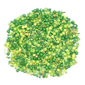 1 Bottle Edible Green Leaf Sprinkles St Patrick's Day Green Baking Sprinkle Cake Cupcake Toppers Cookie Ice Cream Donut Decoration
