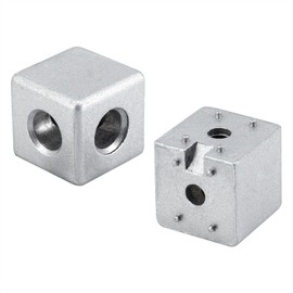 (4 Pieces) Zinc Alloy Cube Corner Bracket T Slot Accessories for 4040 Series European Standard Aluminum Extrusion Profile with Screws and Wrench