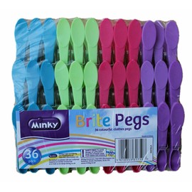 3 X Minky Brite Pegs X (36 Pack)