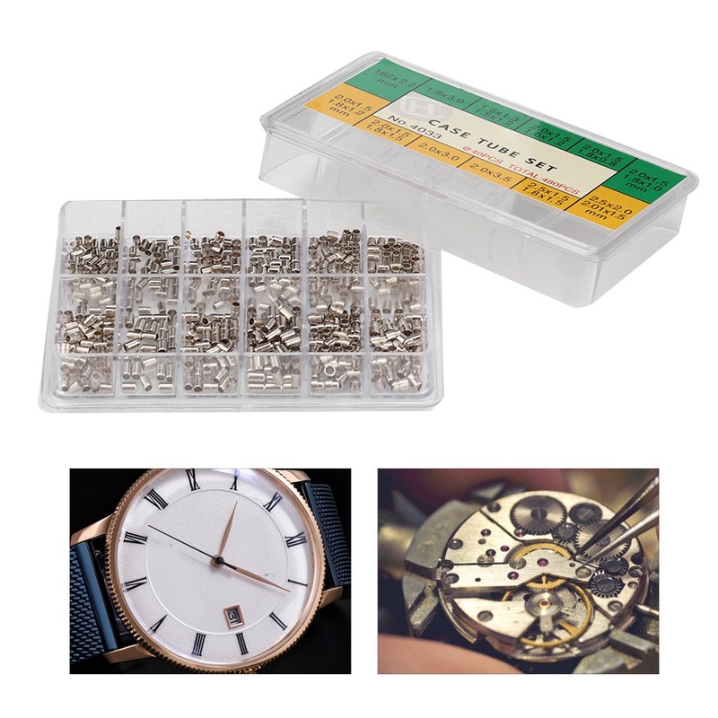 12 Sizes of Watch Case Tube Metal Repairing Tool for