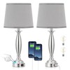 Bedrooms Touch Control Bedside Lamp with USB C+A, 3 Way