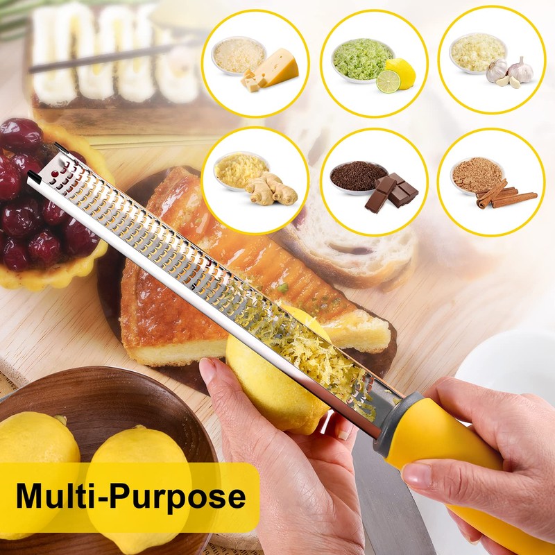 Dulcicasa Classic Zester and Grater - Professional Kitchen Lemon Zester