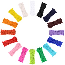 Chuangdi 88 Yards Rickrack Trim Ribbon for Sewing Zigzag Colorful Wave Bending Fringe Ribbon Sewing Trim Embellishments for Party Supplies(Multicolor)