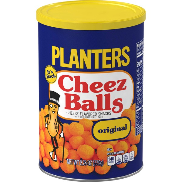 Planters Original Cheez Balls Cheese Flavored Snacks (2.75 oz Canister)