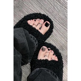 Nail Tip, Foot 24 Pieces, Foot Thumb Nail Seal, Foot False Nail, Black, Golden Nail Tip, Foot Nail, Cat Eye, Autumn, Spring, Summer, Daily Life, Gel Nail Tip, Summer Nail, Summer, Wedding, Coming of