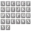 HAUTMEC Vintage Aluminum Letters Stencils, A to Z Aluminum Stencils
