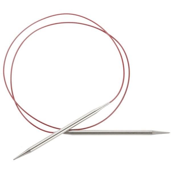 ChiaoGoo Circular Knitting Needle, Silver, Red, One Size