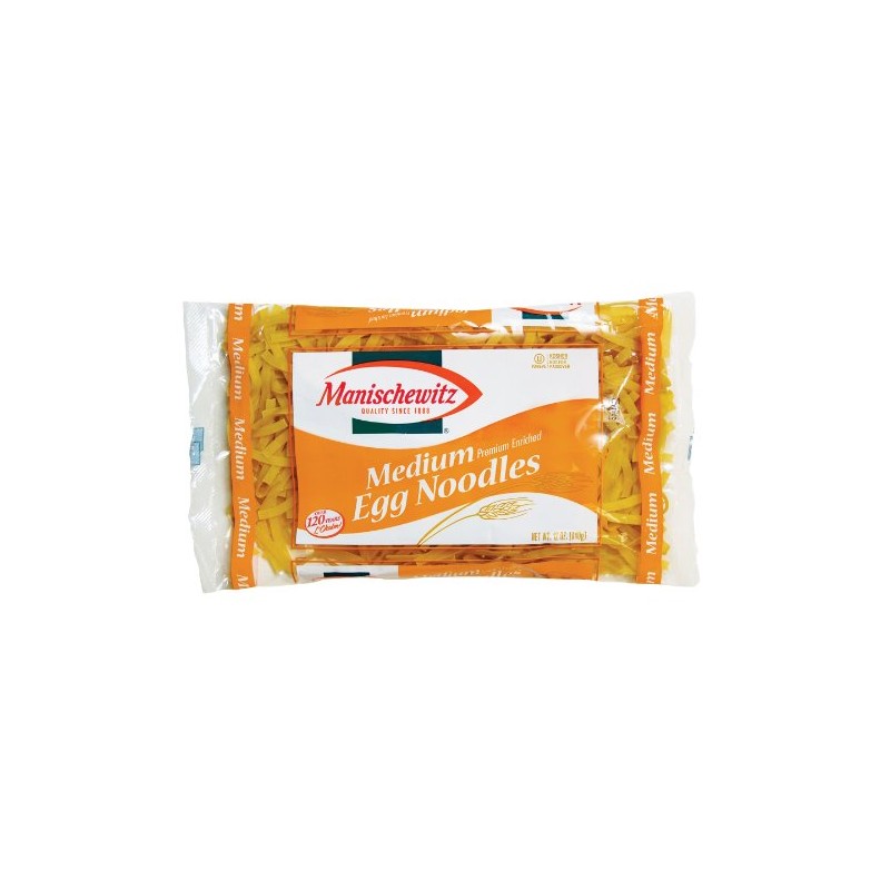 Manischewitz Medium Egg Noodles, 12 Ounce (Pack of 12)
