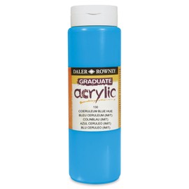 Daler-Rowney Graduate Acrylic Paint, Plastic Bottle, 16.91oz - 500 ml, Coeruleum Blue Hue