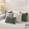 Pack of 2 Chenille Throw Pillow Covers 20x12 Inch, Soft