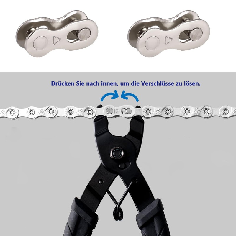 WUDQIJI Bicycle Missing Link Bicycle Chain Link 8 Pairs Chain