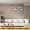 4 Pieces 12-inch M10 Threaded Extension Poles Lighting Fixture Downrods
