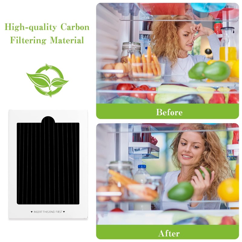 SEISSO Carbon Activated Refrigerator Air Filter Replacement,Compatible with Frigidaire Pure