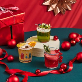 KARACA New Year Drinking Glasses, 380ml Clear Water Glasses, Stylish Kitchen Glassware, Ideal Everyday Use, 3-Piece