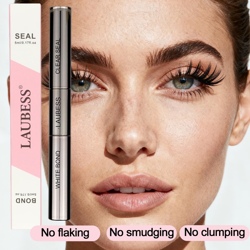 Lash Bond and Seal Lash Glue Waterproof LAUBESS 2-in-1 Cluster