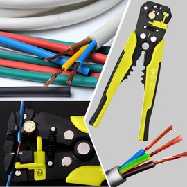 Crimping Tool – Electrical Wire Crimping Tool - Adjusting PVC Handle Crimping Tool Set for 0.5-6mm AWG Wire and Copper Cable – Non-Insulated Crimp Tool for Electricians and Maintenance Workers