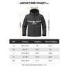 Rdruko Men's Hooded Softshell Jacket Waterproof Lightweight Insulated Windbreaker Fleece