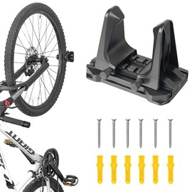 LUFEIS Adjustable Bicycle Parking Clip, Adjustable Bike Cycling Parking Clip, Vertical Bike Stand Wall Mount with Mounting Screws, Indoor/Outdoor Bike Wall Mount for Hybrid, Road & Mountain Bikes