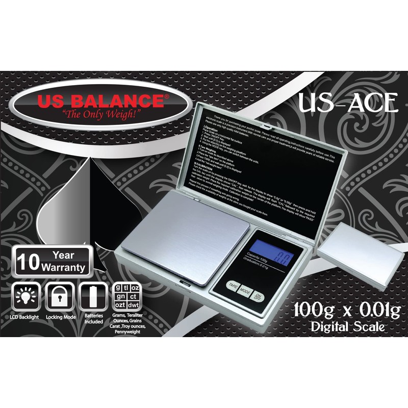 US Balance US-ACE 100g x 0.01g Digital Pocket Scale