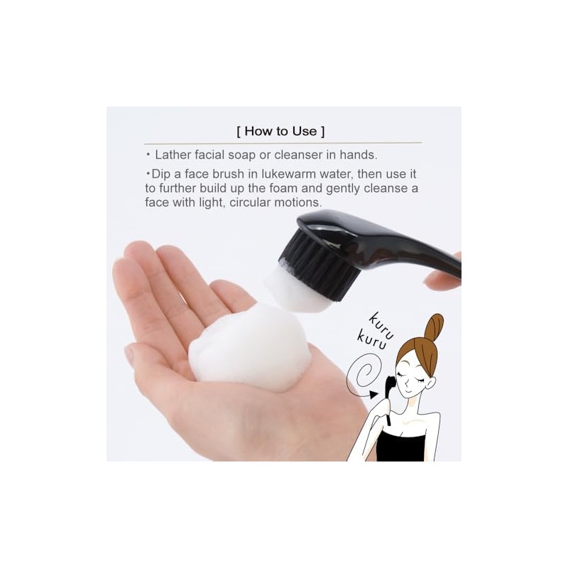 Facial Cleansing Brush Manual, Compact Lightweight Accessory for Travel and