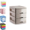 Plastic Desktop Storage Unit with Drawers, Stationary Arts Drawer Desktop