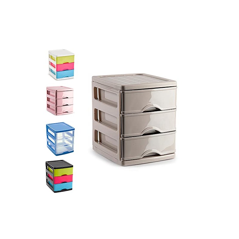 Plastic Desktop Storage Unit with Drawers, Stationary Arts Drawer Desktop