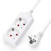 Aigostar Socket Strip 2-Way Table Socket Child Lock 3G 1.5