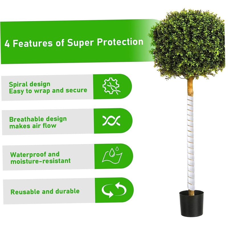 Tree Trunk Protector 4PCS 2 Size PP Spiral Tree Wrap