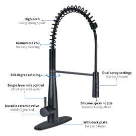 OYMOV RV Kitchen Faucet Chrome - Non-Metallic Bathroom Sink Faucets for RVs, Fifth Wheels, Motor Homes, Travel Trailers, Campers, Boats