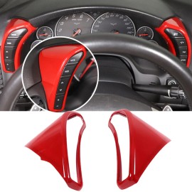 autotrim000 2PCS Red Dashboard Side Speedometer Button Switch Fit For Corvette C6 2005-2013