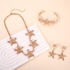 Starfish Earrings Necklace Braacelet - Gold Starfish Dangle Earrings Statement
