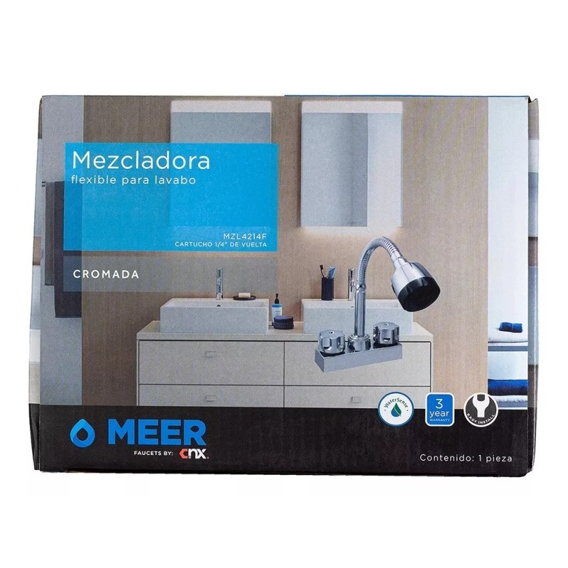 CNX Mezcladora Mini Con Cuello Flexible Para Lavabo