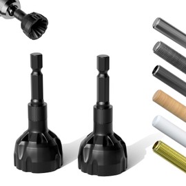 REKCKRUL 2-Pack Deburring External Chamfer Tool with Tungsten Carbide Blades, Bolt Thread Repair & Burr Removal for Metal, PVC, Wood, 3D Printing - 1/8"-3/4" (3-20mm) - Quick-Release 1/4" Hex Shank